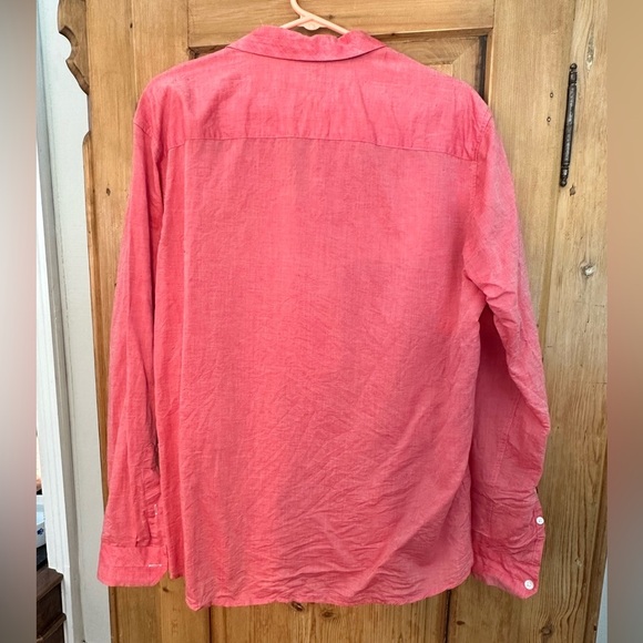 INC International Concepts Lightweight Red Button Up Shirt in Cherry Red Size L - Picture 2 of 8